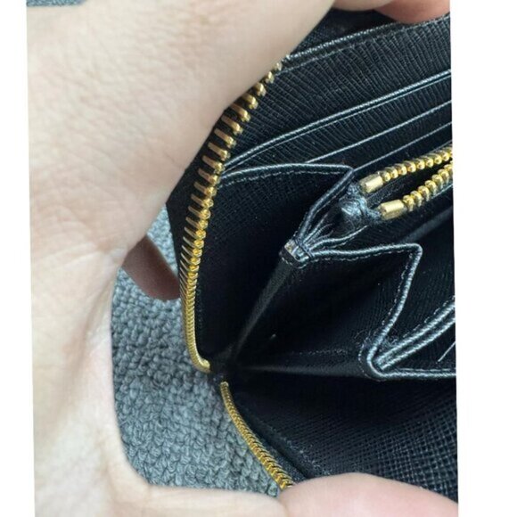 Prada Saffiano Zippy Black Wallet 175-013025 - Picture 7 of 8